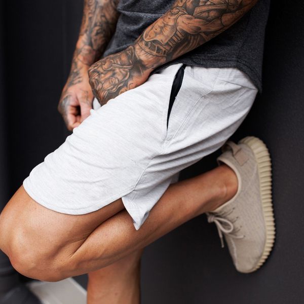 

2019 new fashion men sporting beaching shorts trousers cotton bodybuilding sweatpants fitness short jogger casual gyms men shorts, Black