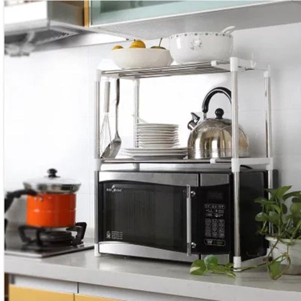 

регулируемое микроволновая печь полка съемные стойки кухня посуда полки для ванной главная стеллаж для хранения держатель