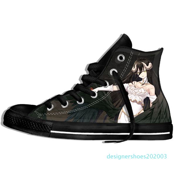 

пользовательские печать изображений тапки прибытие популярные аниме overlord ii men / harajuku стиль пары тапочек холст дышащий walking flat, Black