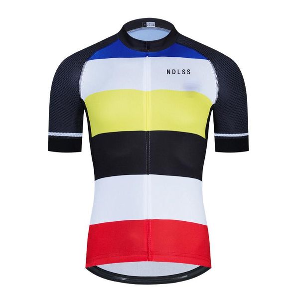 

ndlss men cycling jersey 2020 spring pro team mtb bicycle shirts breathable short sleeve road bike jersey, Black;red