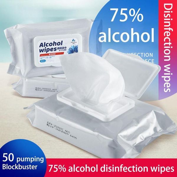 

75% alcohol wipes 50pcs/bag disinfecting disposable hand wipes alcohol cleaning wipe portable disinfecting dipes ing