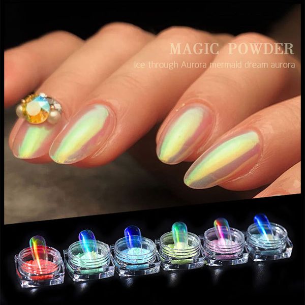 

nude powder aurora powder symphony nail art manicure tool for girls qq99, Silver;gold