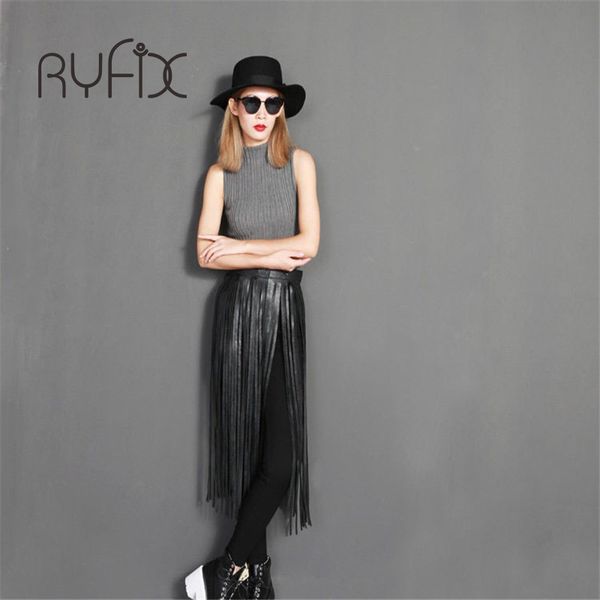 

sell punk black fringe long tassel faux leather women belt high waist trendy women skirt belts accessories bl74, Black;brown