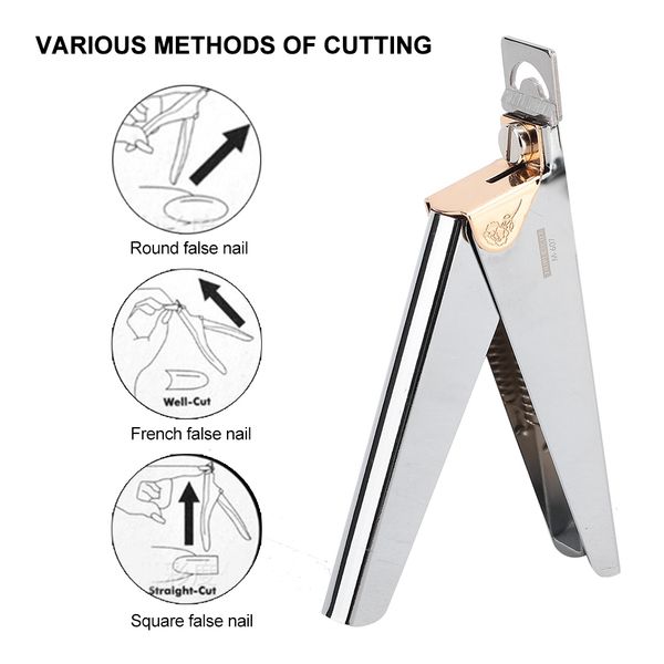 

professional nail art clipper cutter uv gel false nails tips edge cutters stainless steel u-shape clippers manicure tool