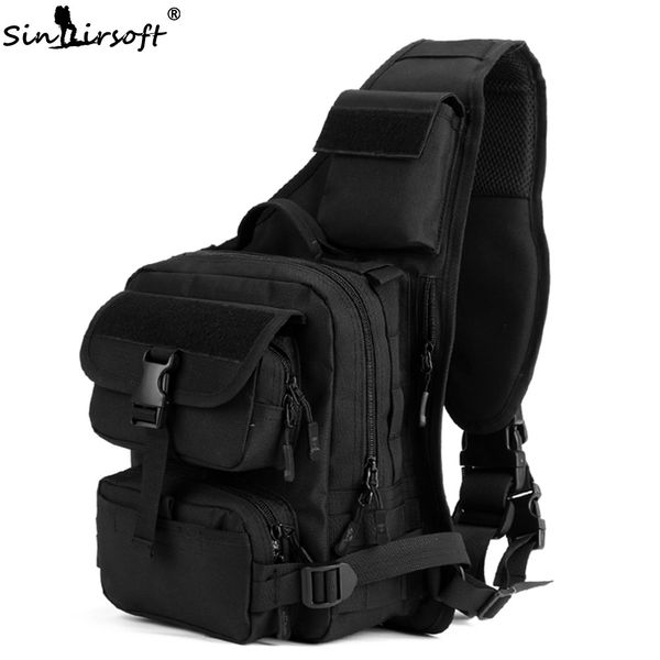

sinairsoft outdoor sport climbing 800d nylon tactical bag single shoulder sling chest camping backpack army bags ly0040