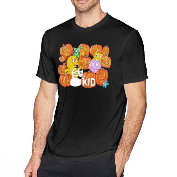 

футболка хэллоуин дино цветные футболки симпатичные 100% хлопка tee shirt printed крупногабаритные с коротким рукавом мужская футболка летня, White;black