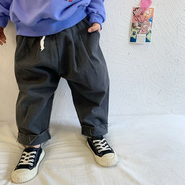 

2020 spring new arrival girls fashion cotton pants kids casual trousers boys pants, Blue