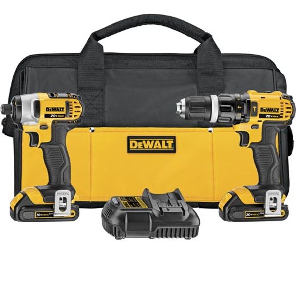 

Dewalt dck285c2 20v max 1 2 quot lithium ion hammer drill impact driver tool kit