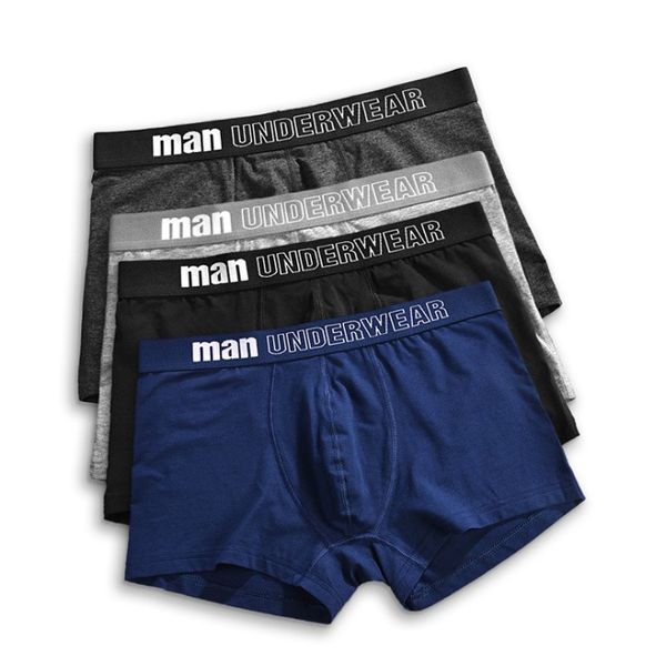 

men designer boxers fashion solid color letter printing boxers mens luxury breathable underpants men underwear 6 colors asian size s-3xl, Black;white