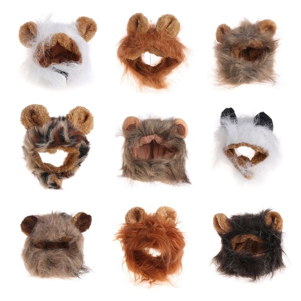

pet costume cosplay lion mane wig cap hat for cat halloween xmas clothes fancy dress with ears party outfit