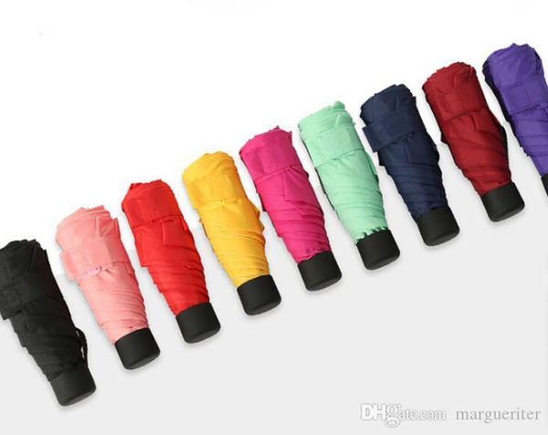 

five-folding mini umbrella mini pocket windproof folding umbrellas small fashion compact rain umbrella anti-uv waterproof portable travel