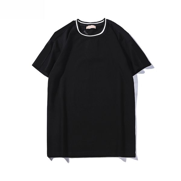

designer men women brand t shirt new 2019 summer black and white luxury design t shirt brand pure color fashion size from s to 2xl, White;black