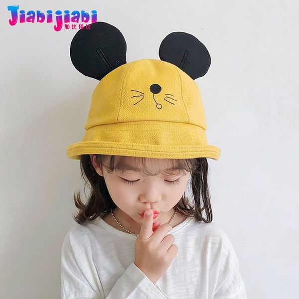 

summer bucket hat for kids spring thin fabric boys girls sun shade beach hat children's baby cartoon big ear visor 2-8 old