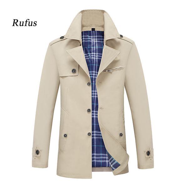 

classic trench coat men brand clothing mens trench coat fashion designer men jacket autumn casual overcoat, Tan;black