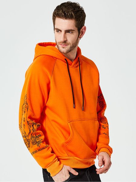 

2019 hooded shirt sweatshirt brand men's casual hoodie jacket hip hop headscarf printing fashion hoodies thickened men's hoodies, Black