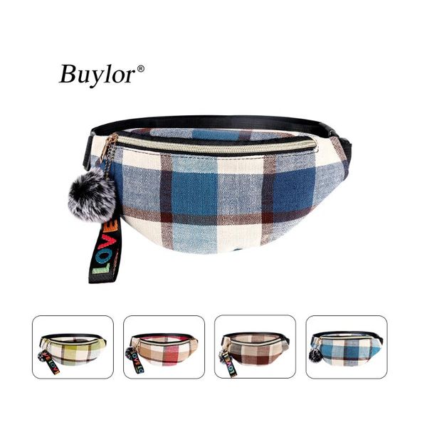 

buylor waist bag hip bum bag fanny pack travel pouch girls trend fashion belt bags casual crossbody women canvas chest