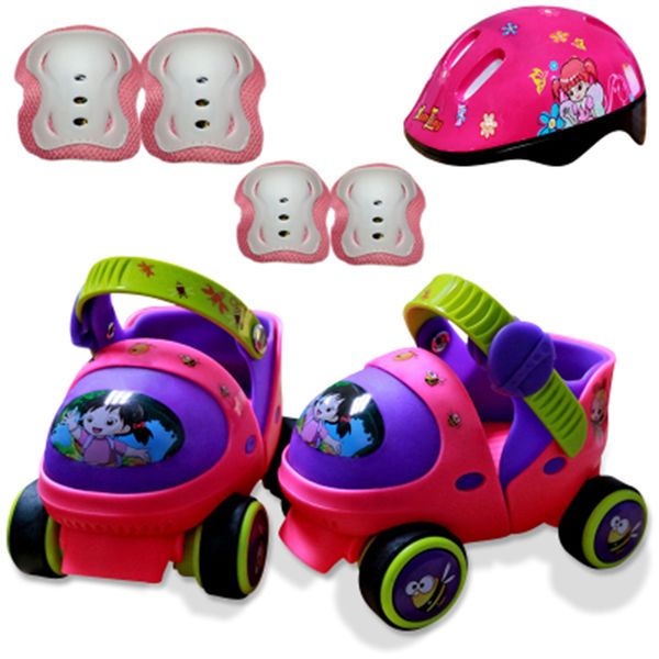 

new children two line roller skates double row 4 wheel skating shoes size for beginder baby adjustable gifts for kids ib29