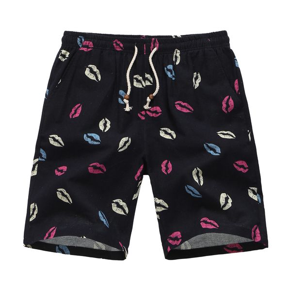 

beach shorts men fashion printing splicing soft multi-pocket overalls fashion pant mens swimming shorts short de bain homme
