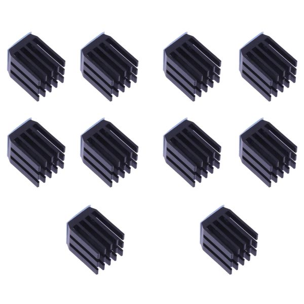 

10 pcs 3d printer parts accessories black cooling block heatsink for tmc2100
