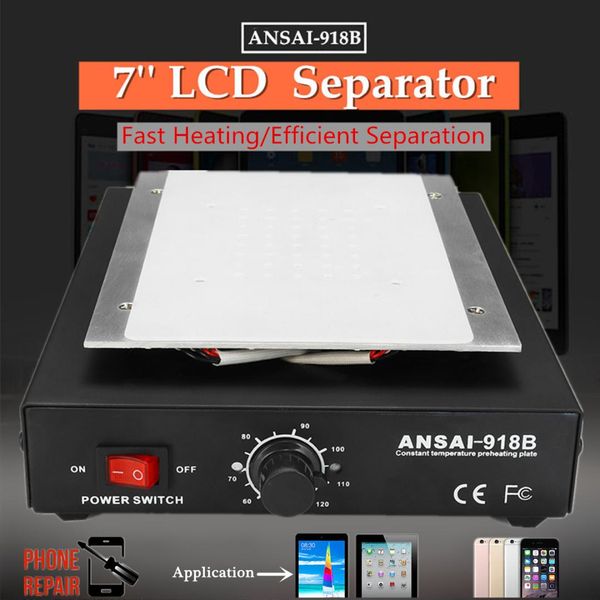 

110v us 220v eu auto heating glass removal lcd screen separator heating platform plate phone repair machine smooth metal plate