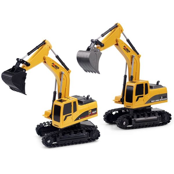 

rc truck 2.4g 1:24 remote control excavator vehicle 6 channels charging model toys led light simulation sound