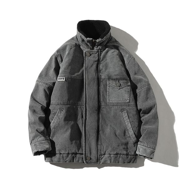 

denim jacket male 2019 new mouth jacket male new pocket loose, Black