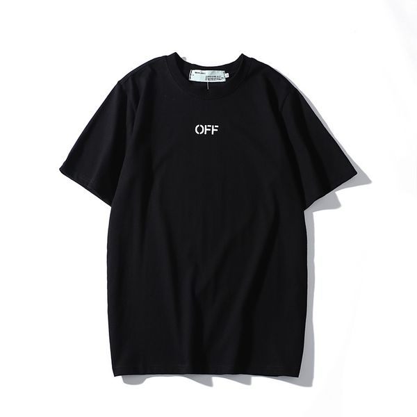 

off europe and america hip hop popular brand white hand held box loose-fit os type men and women couples pure cotton