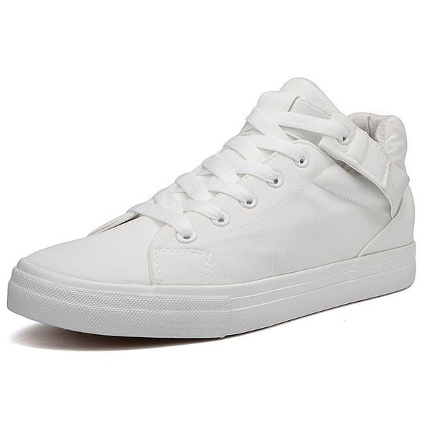 

new popular men casual shoes lace up men flats shoes microfiber comfortable hombres zapatos slip on vulcanized canvas 6579, Black