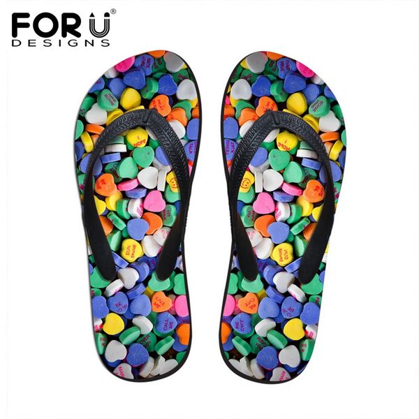 

forudesigns fashion candy color rubber flip flops for women summer beach water slippers comfortable soft bottom sandals shoes, Black