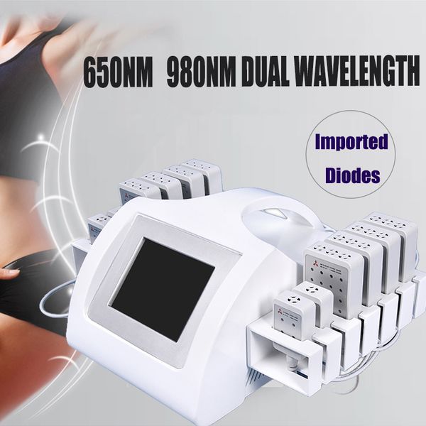 

12 pads laser lipo fat dissolving machine body weight loss reduction lipolaser slimming equipment with 208 diodes price