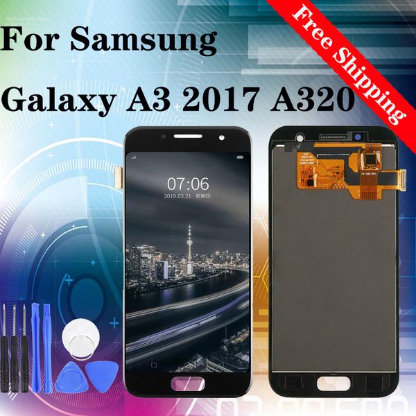 

sellingfactorypricerepair for replacing lcd screen for samsung a3 2017 a320 100% tested tft brightness adjustable