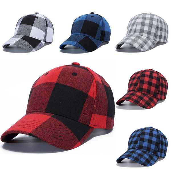

designer hats baseball caps beanie baseball cap for mens womens casquette adjustable 11 colors plaid party design hat wx9-1839