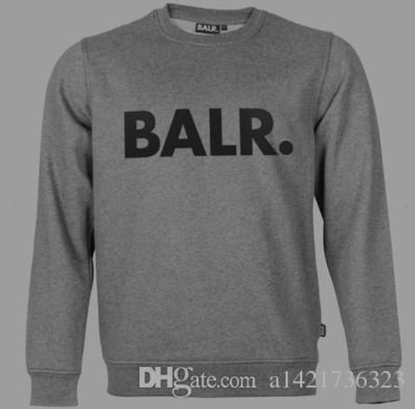 

2019 balr casual hoodies sweatshirt cool hip pop pullover mens&women cotton long sleeve clothes sportwear coat jogger tracksuit, Black