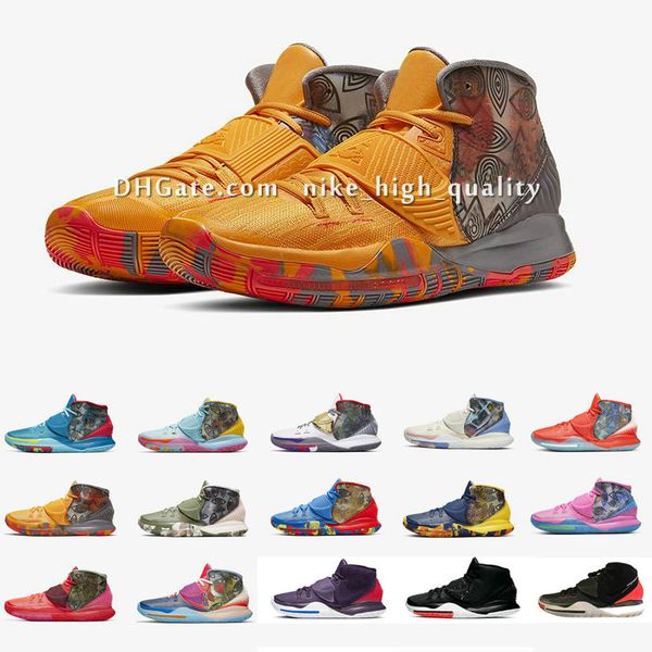 

кирие 6 vi pre-heat basketbal обувь ирвинга 6s женщины дети мальчики дети кроссовки 11 городских города с оригинальным размером коробки us4, Black
