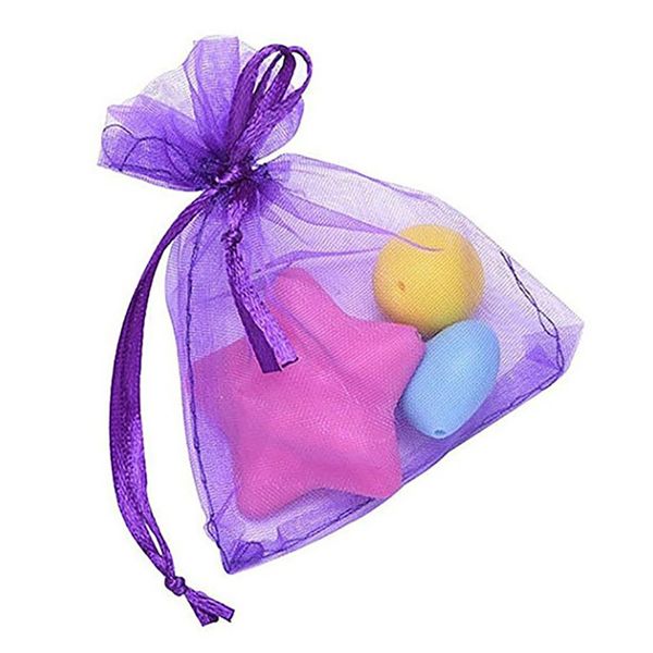 

10 pack beautiful dark purple organza gift and favour bags 7cm x 9cm