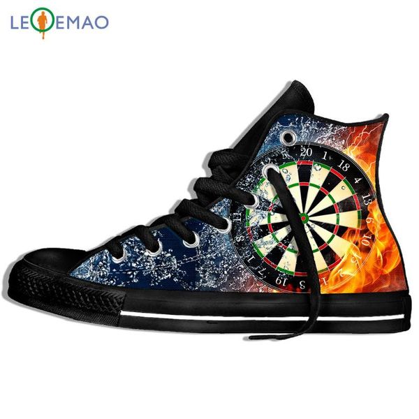 

men's walking canvas boots shoes breathable board darts throwing game graphics designer canvas sport shoes classic sneakers