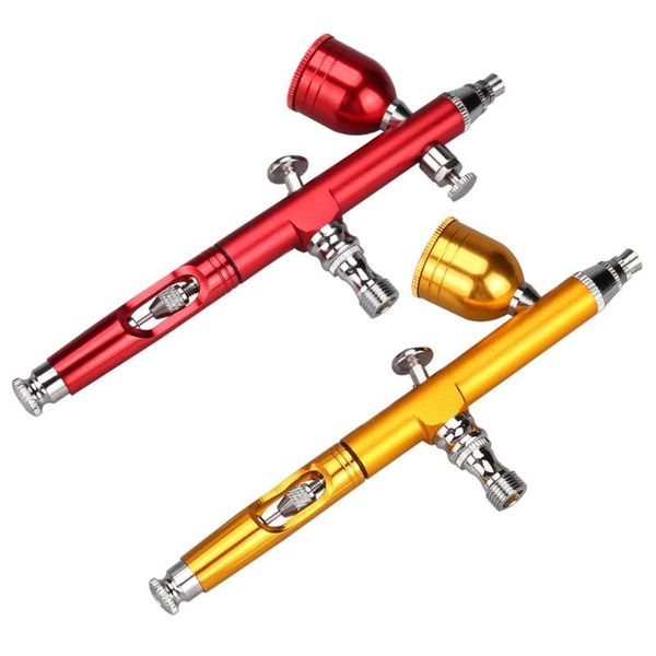 

lism airbrush tool dual action gravity feed 0.3mm nozzle spray airbrush nail art paint tattoo tool with wrench straw