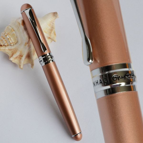 

jinhao x750 copper and silver roller ball pen executive jinhao 750 luxury black blue purple 15 colors for choice business office, Blue;orange