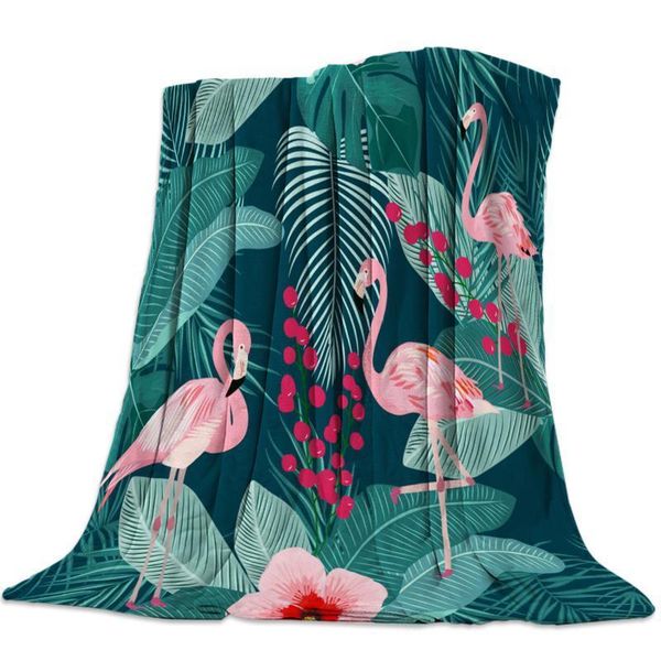 

fleece throw bed blanket lightweight super soft cozy flamingo animal leaf fruit flower plant blanket gift for adults kids
