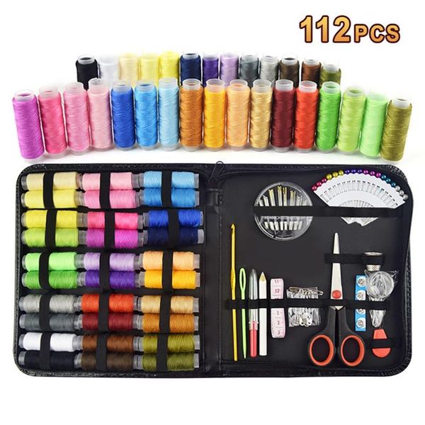 

sewing kit, complete sewing set kit with carrying case, 112 pieces tools accessory new arrival, Black