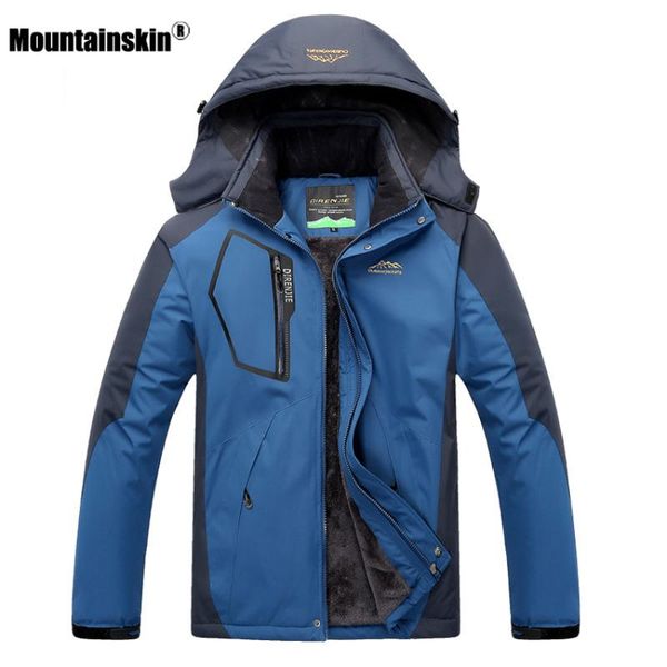 

men's women's winter fleece waterproof jacket outdoor sportswear coats hiking camping trekking skating female windbreaker va184, Blue;black