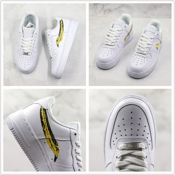 

forcing 1 banana skateboard shoes banana designer casual sneaker white fashion comfortable althletic trainers sports 36-45