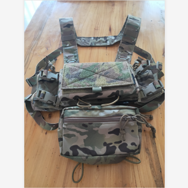 

tactical ss micro fight chassis 3 4 chest rig 500d, Black;gray