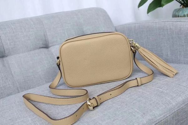 

gg women bags soho genuine leather disco bag soft cowhide 308364 tassel bag cross body satchel women handbag small purse 21cm pink