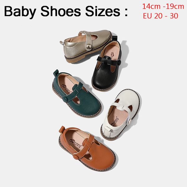 

natural leather new kids shoes girls single shoes fashion comfortable children's small leather cowhide retro british style