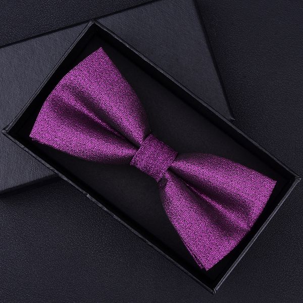 

new solid color men bow tie classic shirts bowtie for men wedding double fabric bowknot butterfly cravats ties for wedding, Black;gray