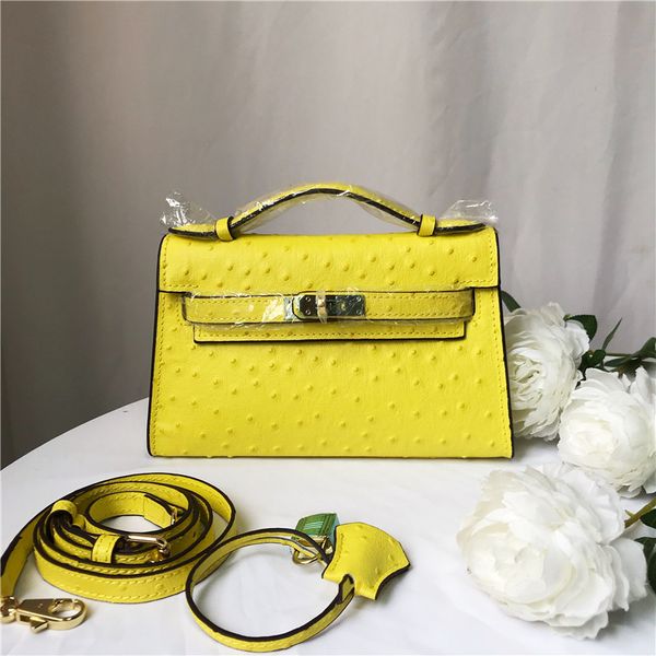 

kylie hand take package ostrich grain cowhide mini- single shoulder messenger handbag high archives genuine leather woman