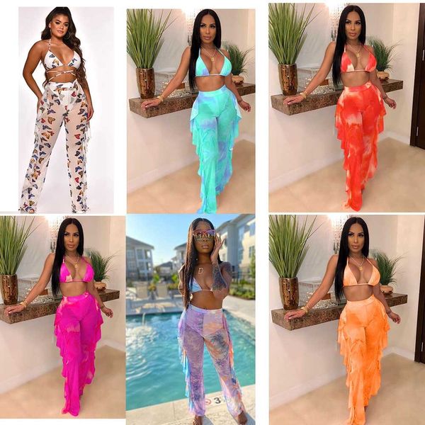 

qfp8v y5117 hd printing underwear mesh two-piece set (including underpants) y5117 hd printing swimsuit underwear digital swimsuit, White;black