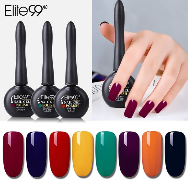 

elite99 12ml 3rd generation nail polish cured with uv led lamp long lid gel varnish convenient operation soak off semi-permanent