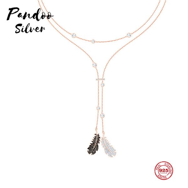 

pandoo fashion charm 925 sterling silver original 1:1 copy, romantic sweet love shape wild necklace female luxury jewelry gifts